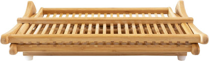 Totally Bamboo Eco Collapsible Dish Drying Rack, Natural Bamboo