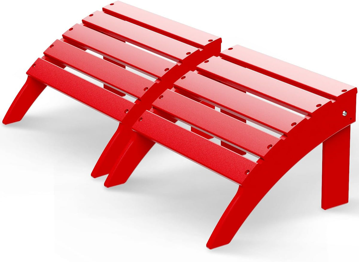 GREENVINES Adirondack-Ottoman | Set of 2 | HDPE Plastic | Outdoor Footrest | All Weather | Foot