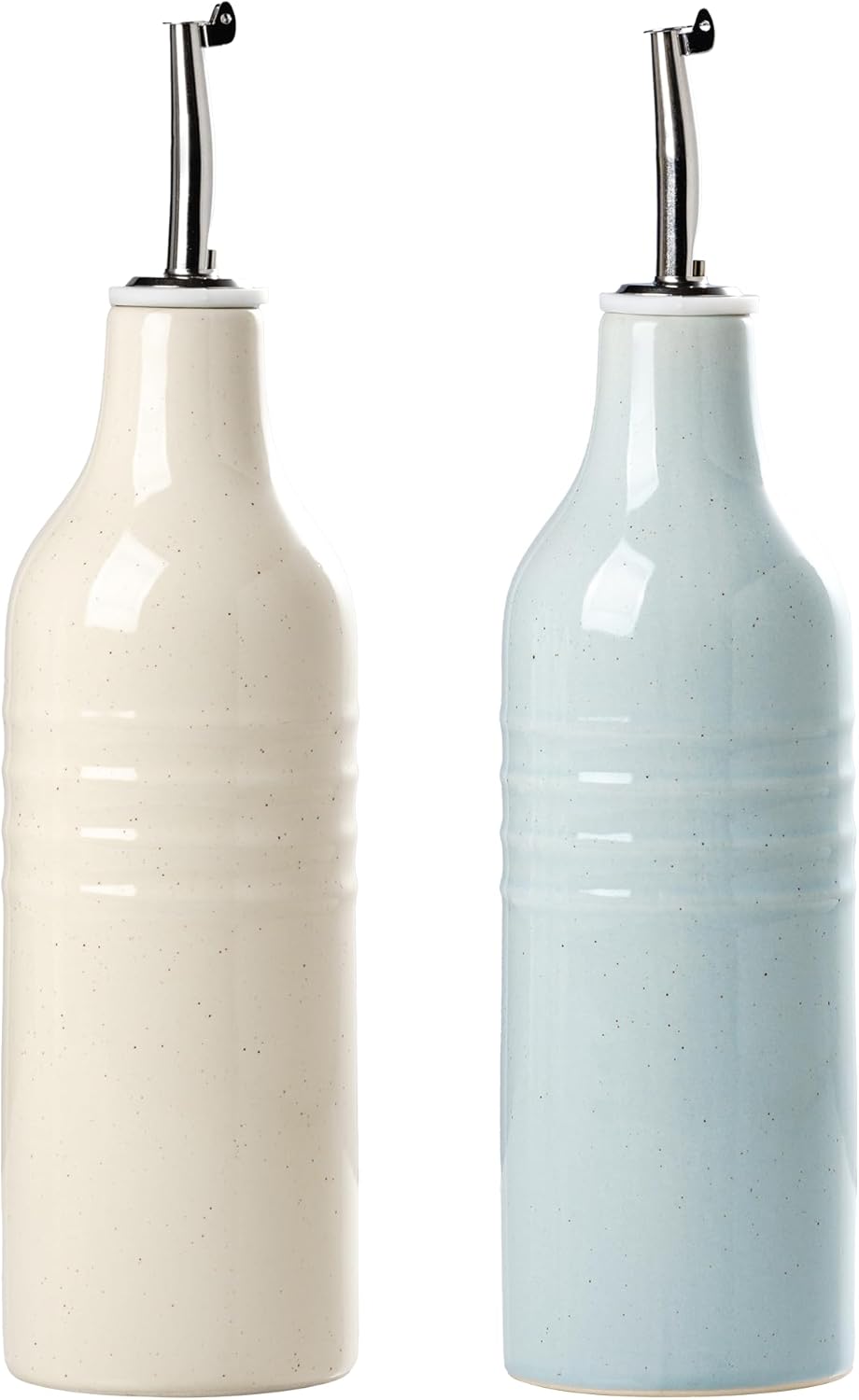 famiware Jupiter 16oz Ceramic Olive Oil Dispenser Bottle, Olive Oil and Vinegar Dispenser Bottle