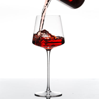 White Red Wine Glasses Set of 6 – 18oz Red Wine Glasses with Tall Long Stem,【Hand Blown】Crystal