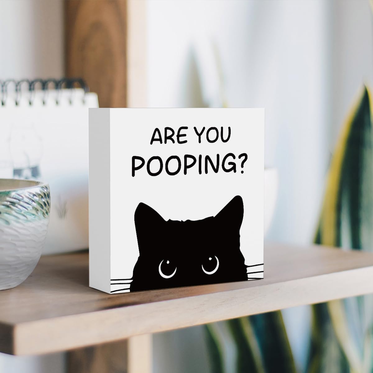 Funny Bathroom Decor Are You Pooping Cat Sign Funny Bathroom Toilet Table Decoration Funny Cat