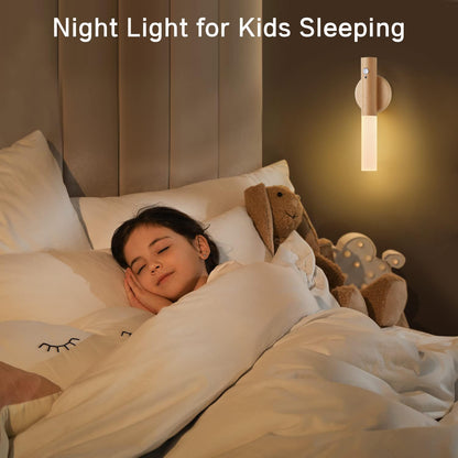 Montford Battery Operated Wall Sconces, Motion Sensor Night Light Magnetic Wall Light Rechargeable