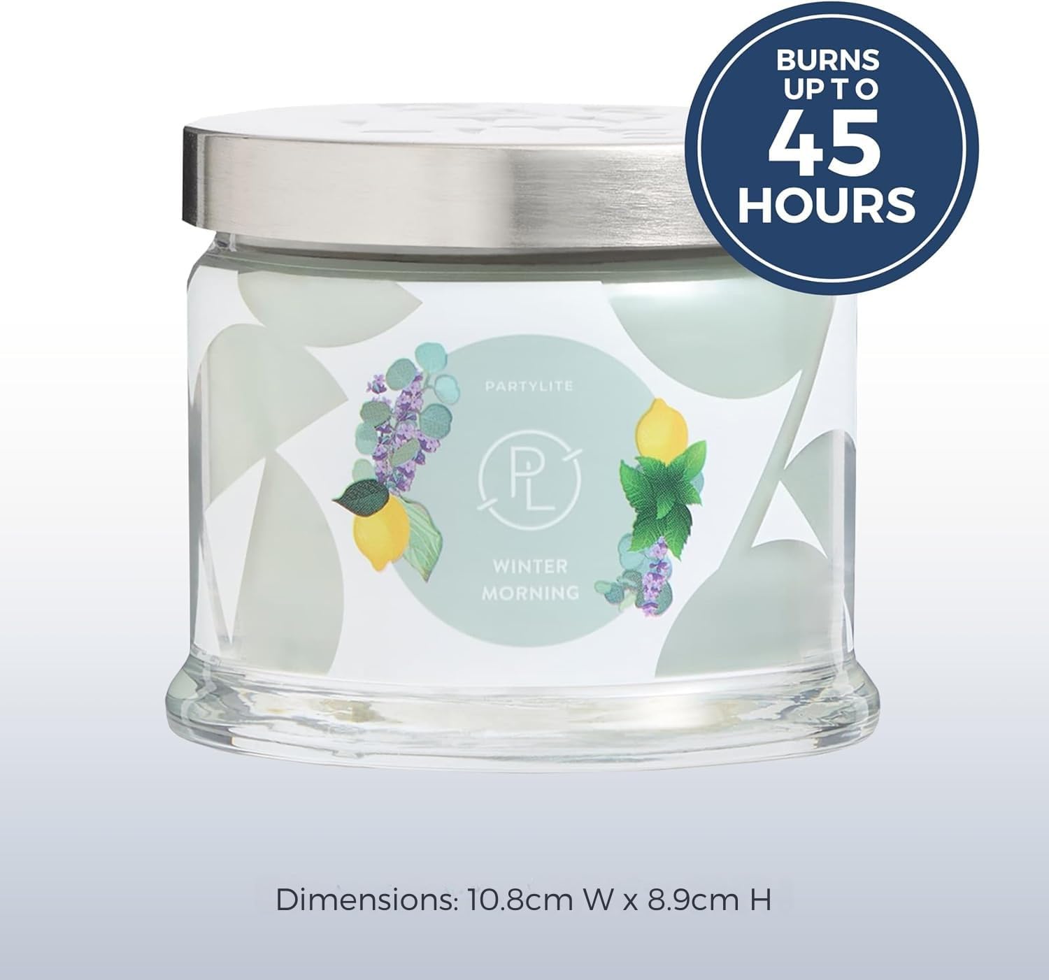 PartyLite 3-Wick Jar Candle, Highly Fragranced Clean Burning Glass Candle, 25-45 Hours Burn Time