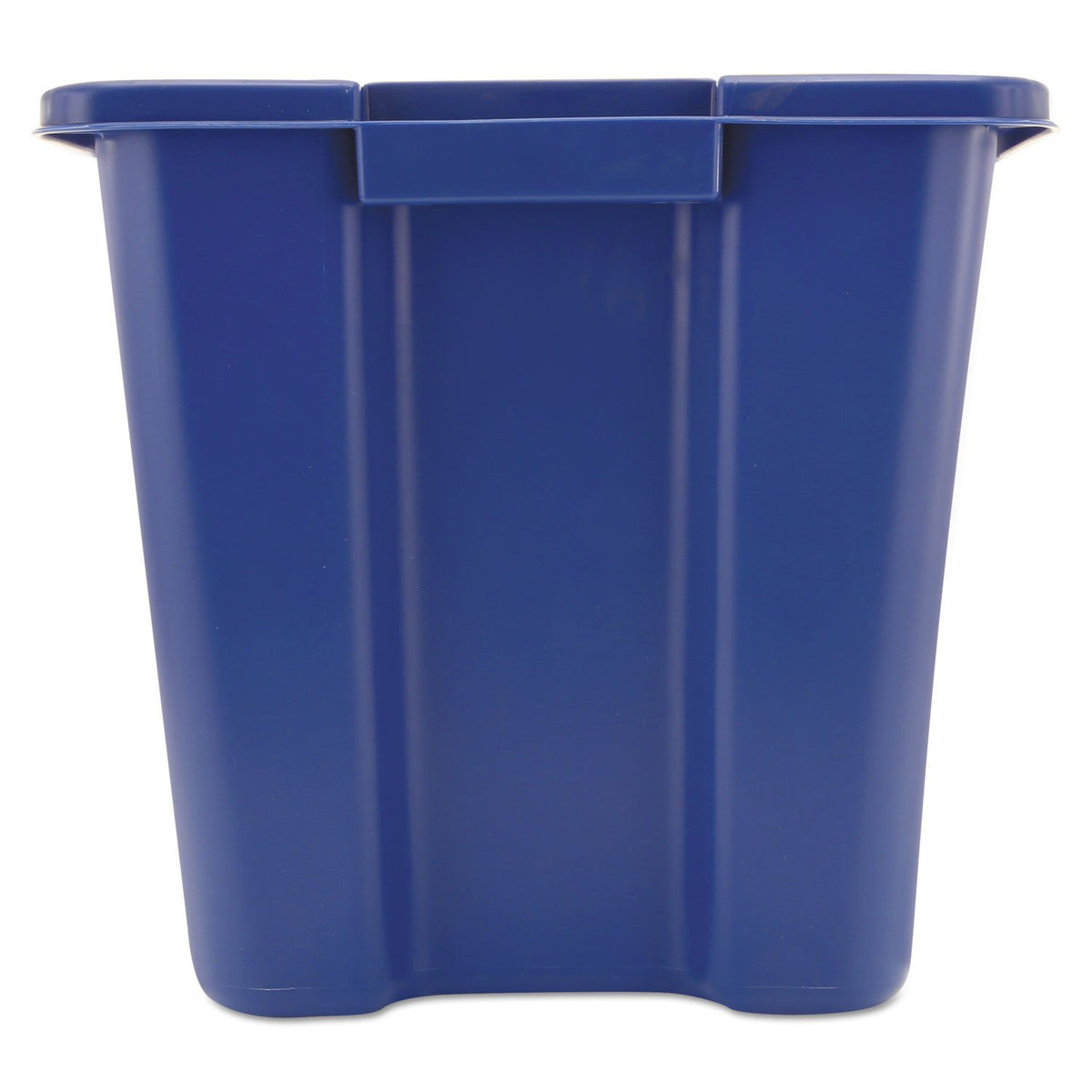 Rubbermaid Commercial Products Stackable Recycling Bin, 14 Gallon, Blue Storage Container, for