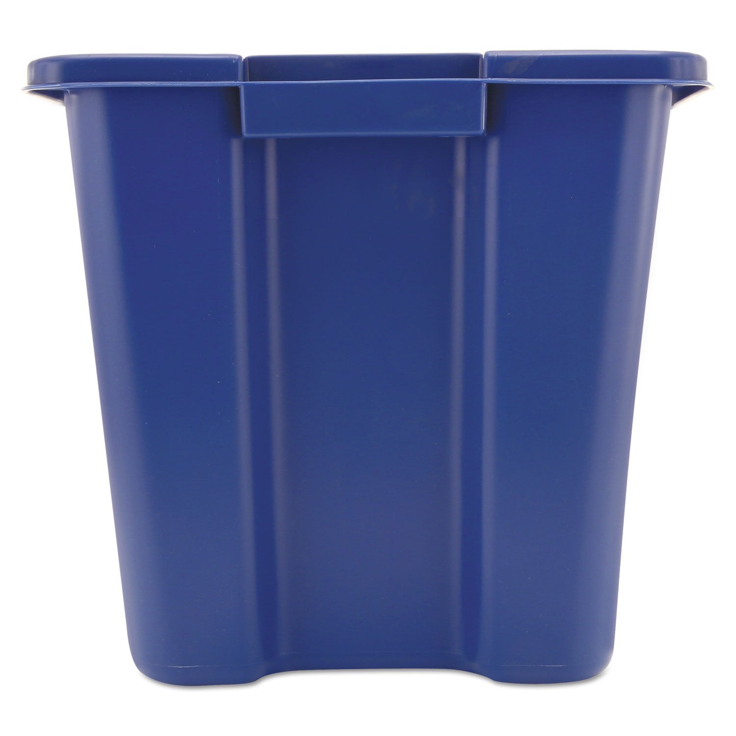 Rubbermaid Commercial Products Stackable Recycling Bin, 14 Gallon, Blue Storage Container, for