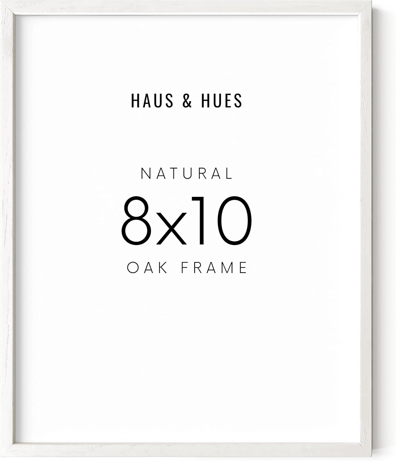 HAUS AND HUES 8x10 Inch White Picture Frame Set of 1 - Wood Picture Frame White Art Frame, White