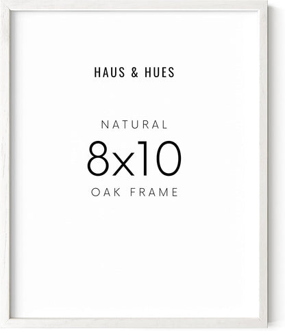 HAUS AND HUES 8x10 Inch White Picture Frame Set of 1 - Wood Picture Frame White Art Frame, White
