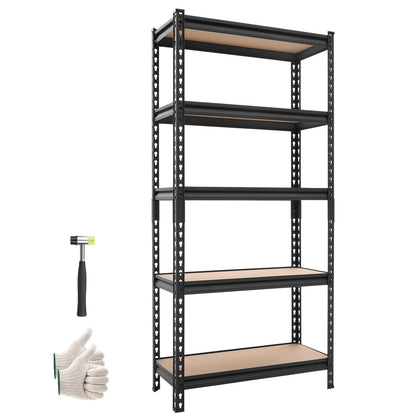 VEVOR Storage Shelves, 5-Tier Adjustable, 2000 lbs Capacity, Heavy Duty Garage Storage Shelving
