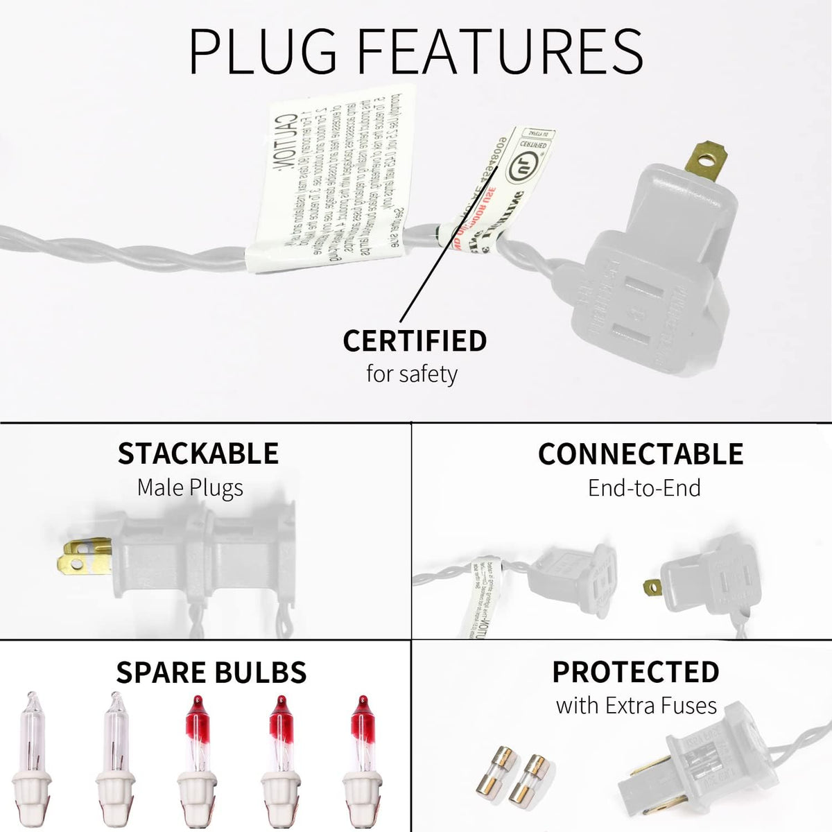 150LIGHTS WARM WHITE Extra-Bright With End Connectors Christmas Decorative Lights 9.72m UL