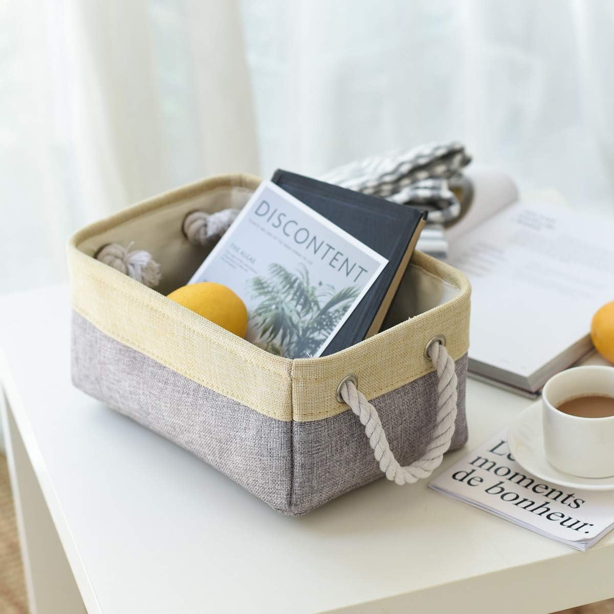 TheWarmHome Storage Baskets for Organizing - 11.8x7.8x5.2 inch Small 6 Pack Storage Bins for
