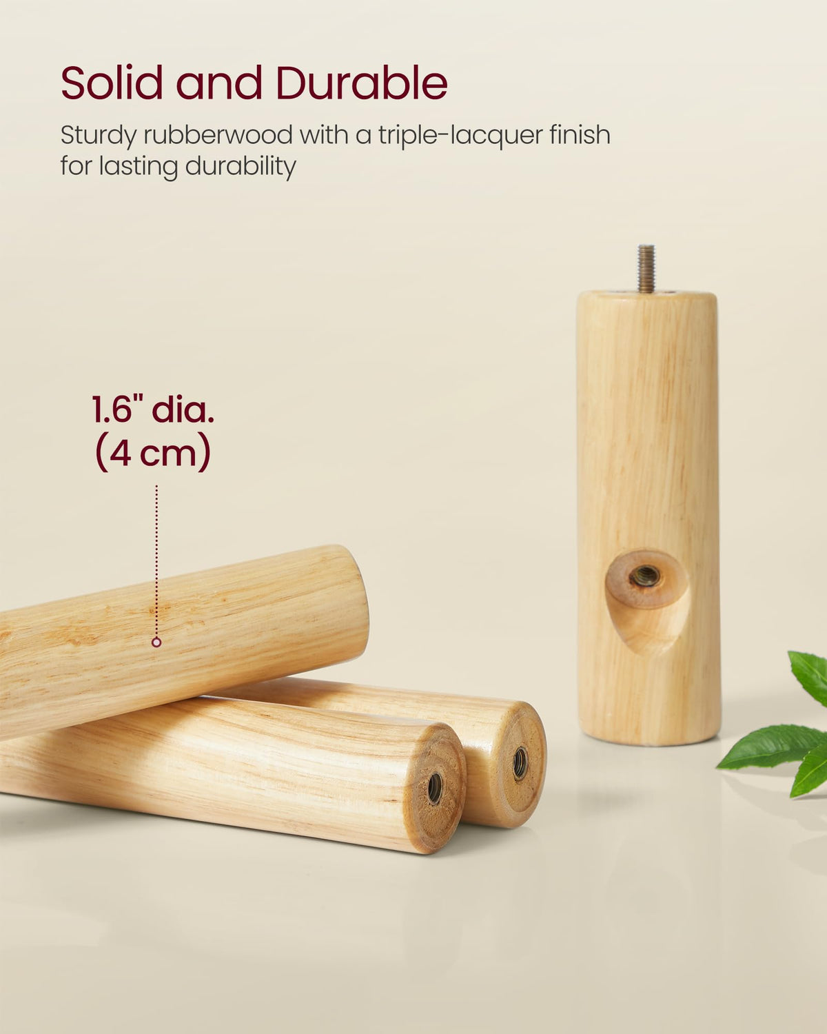 VASAGLE Solid Wood Coat Rack, Free Standing Tree-Shaped Coat Rack with 8 Hooks, 3 Height Options