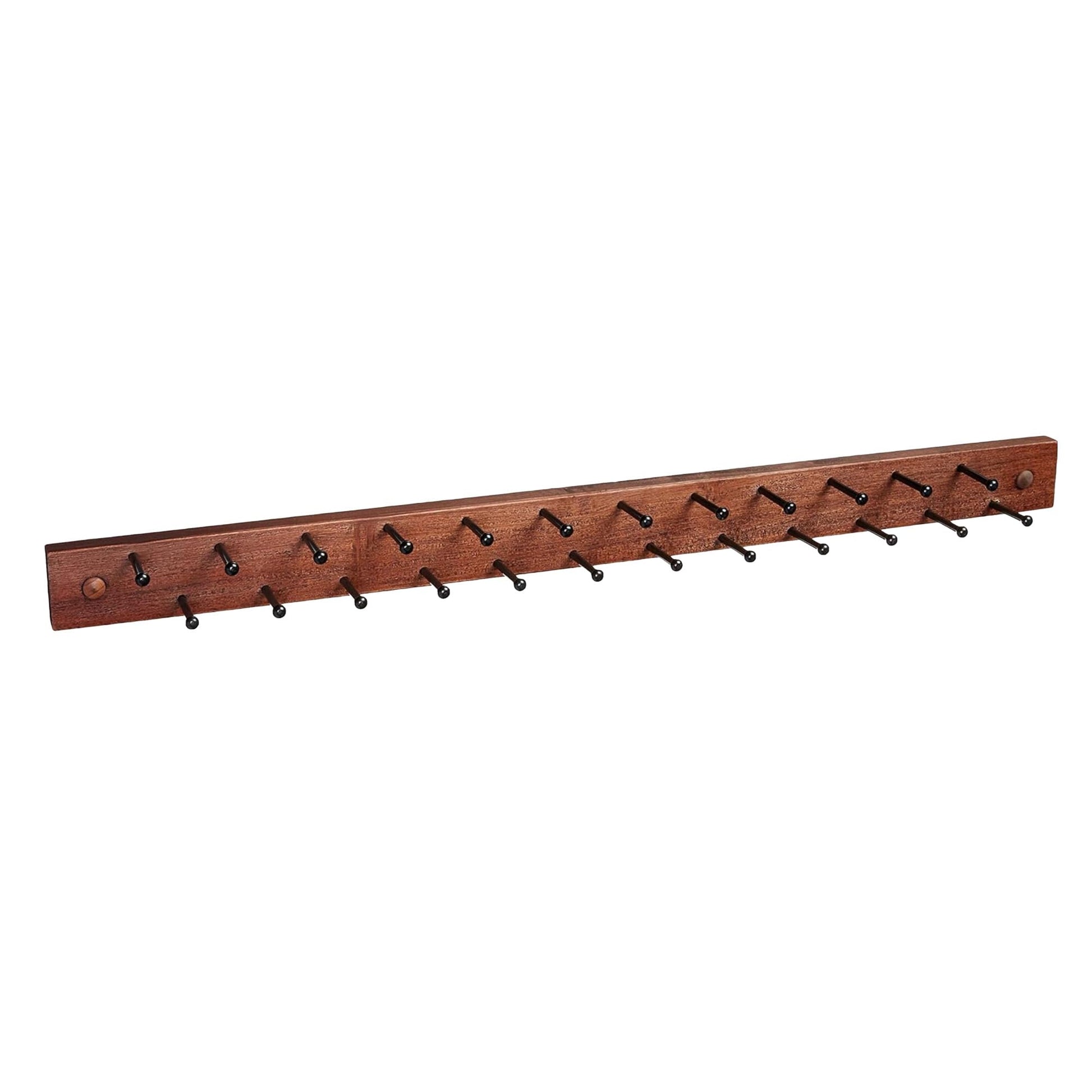 Spectrum Diversified Wooden Closet Wall Mount Storage Rack, 24 Peg Tie, Belt, Scarf and Jewelry