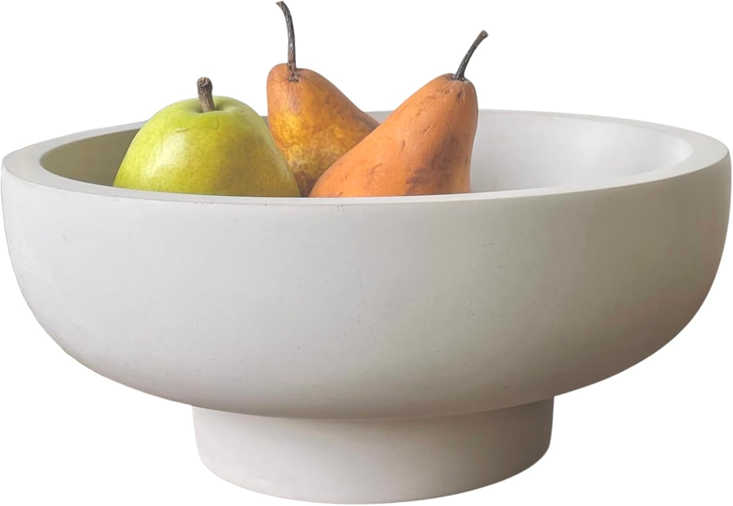 OAKOA Concrete Fruit Bowl for Kitchen Counter - Large Decorative Bowls for Home Decor - Modern Key