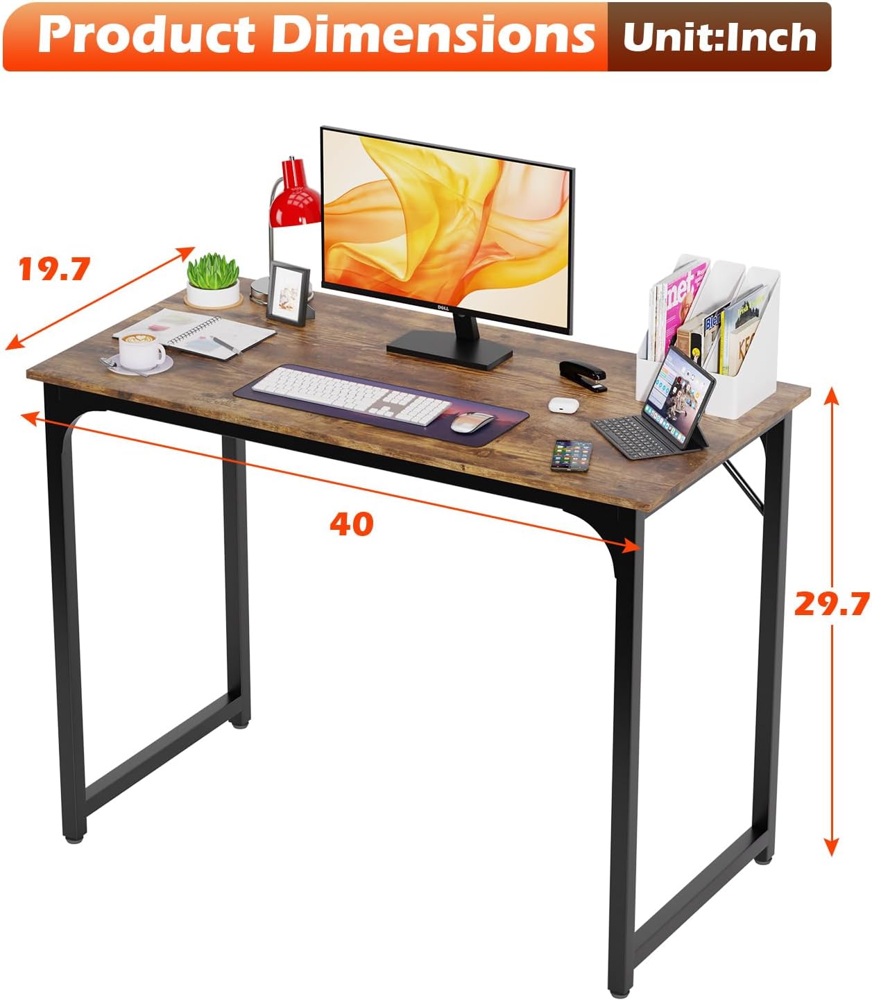 PayLessHere 32/39/47 inch Computer Desk Study Writing Table, Adjustable feet, Modern Furniture for