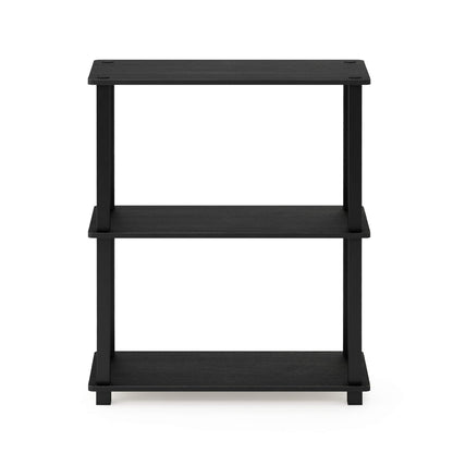 Furinno TURN-S-TUBE Storage Shelves Set of 2, 3-Tier Book Shelf, Corner Shelf, Toolless Open
