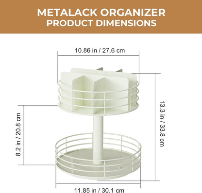 Snack Organizer - Versatile Snack Storage 2 Tier Lazy Susan with Convenient Grab-and-Go Design
