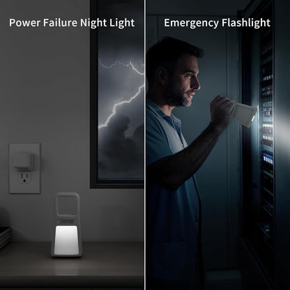 Dawnrise 2 Pack 5-in-1 Power Failure Night Light, Multifunctional Rechargeable Motion Sensor Night