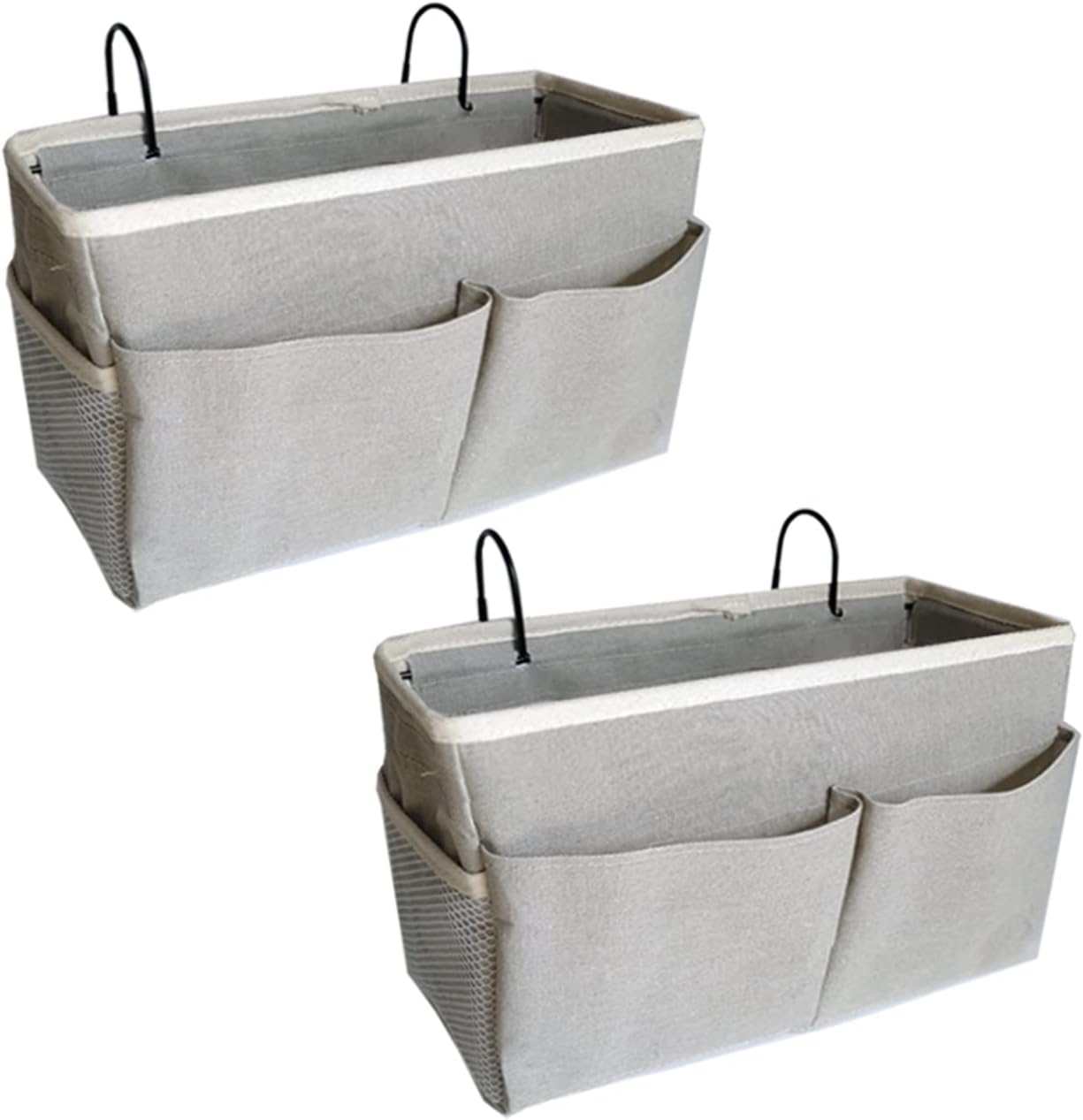 2-Pack Bedside Caddy, Bedside Hanging Storage Organizer for College Dorm Beds, Bunk Beds and