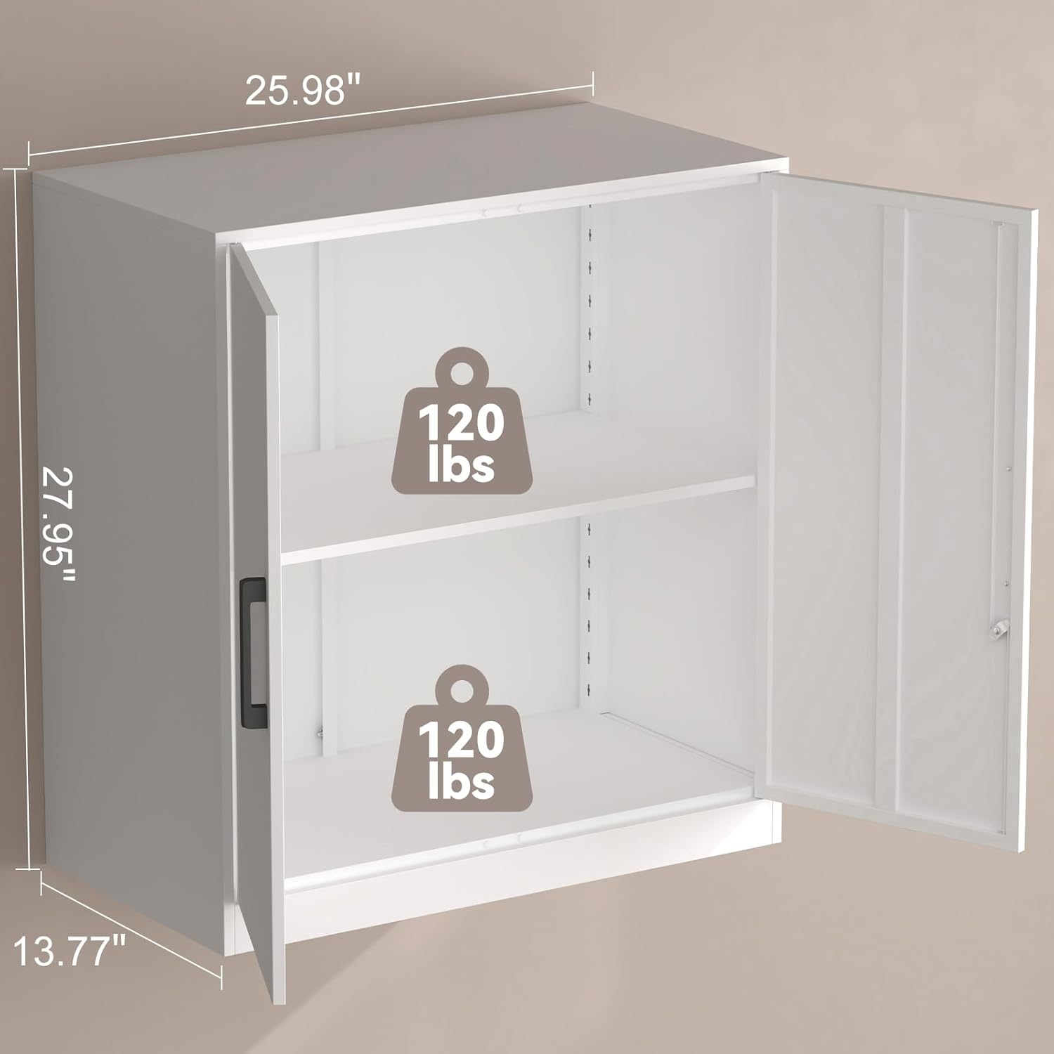 Wall Cabinet,Lockable Storage Cabinets with Adjustable Shelf,Locking Wall Storage Cabinet with