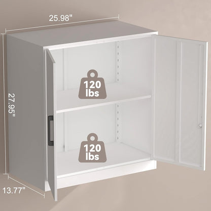 Wall Cabinet,Lockable Storage Cabinets with Adjustable Shelf,Locking Wall Storage Cabinet with
