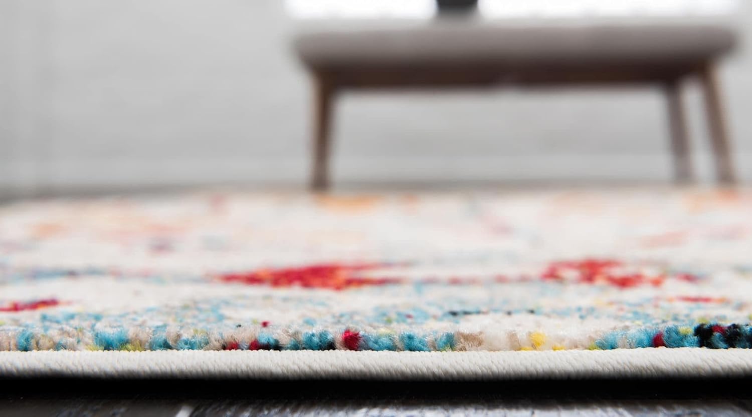 Unique Loom Rosso Collection Vintage, Geometric, Bohemian, Traditional, Distressed, Southwestern