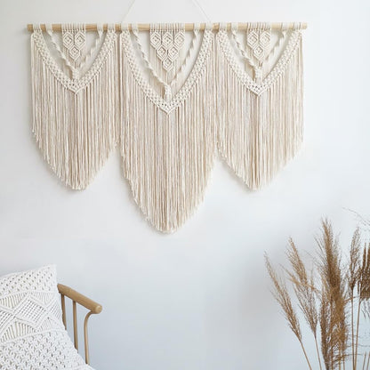 Achart Macrame Wall Hanging Large- Boho Wall Decor- large wall art- Wall Decor Living Room- Macrame