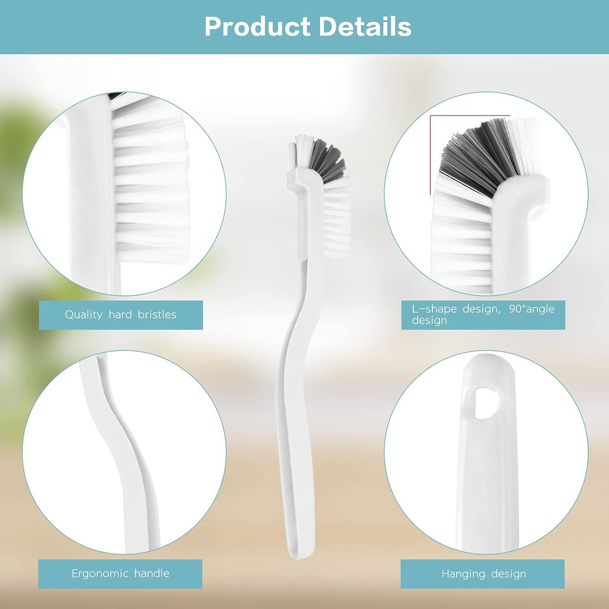 8 Pcs Dish Brush Bottle Bathroom Scrub Brushes Kitchen Cleaning Brush Right Angle Kitchen Brush