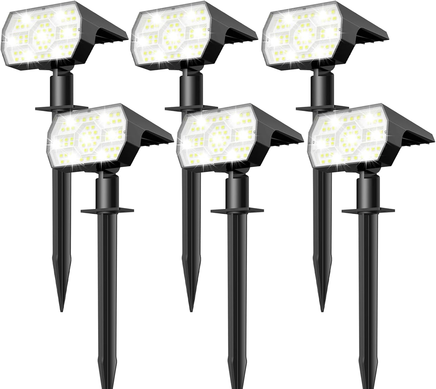 NYMPHY Solar Lights Outdoor Waterproof IP68, 56 LED 3 Lighting Modes Solar Powered Garden Yard Spot