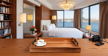 3 Piece Coffee Table Tray Decorative Nested Vintage Wood Serving Tray Set for Eating, Breakfast