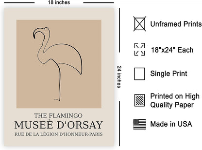 Poster Master Vintage Poster - Retro Minimalist Print - Gift for Artist, Housewarming - Flamingo