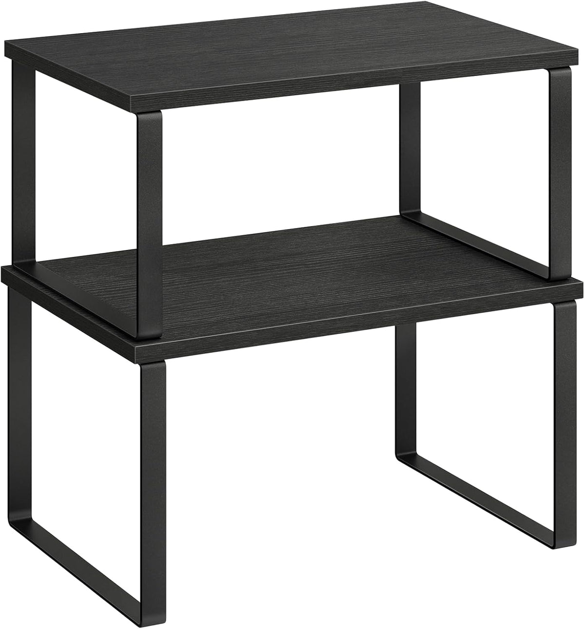 SONGMICS Cabinet Organizer Shelf, Set of 2 Kitchen Counter Shelves, Kitchen Storage, Spice Rack