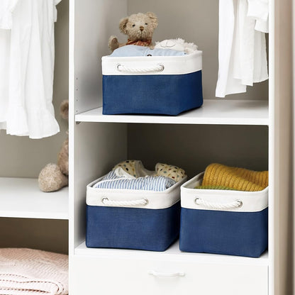 TheWarmHome Storage Bins for Shelves - 1 Pack 13.8x9.7x6.7 inch Collapsible Storage Basket for