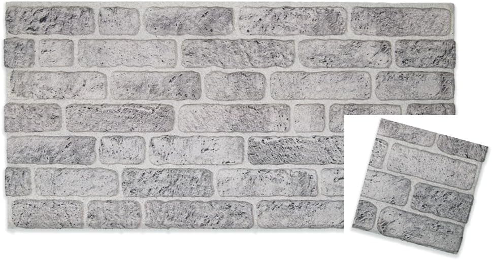 IZODEKOR 3D Wall Panels Brick Effect - Cladding, Stone Look, Styrofoam Facing for Living Room