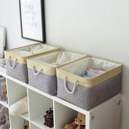TheWarmHome Storage Baskets for Organizing, Extra Large-3Pack, 17.7L×13.8W×9.8H inch Large Sturdy