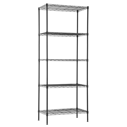 PayLessHere | 5-Tier Wire Shelf | 24"x14"x60" | Black