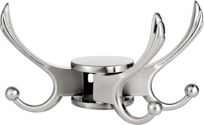 Swivel Coat Hook 2 Pack Heavy Duty Space Saving Towel Rope Hook Wall Mount Triple Swing Arms for RV