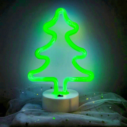 Christmas Tree Neon Light Signs for Bedroom Bedside Dorm Wall Decor,Neon Light up Christmas Decor