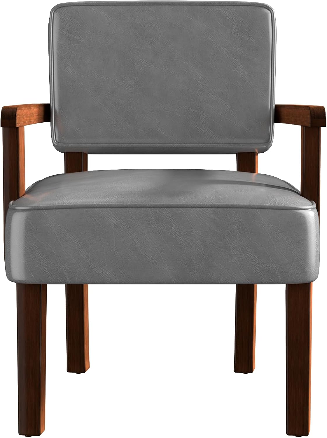 PU Leather Accent Chair, Oversized Living Room Chairs with Soft Seat and Armrests, Armchair for