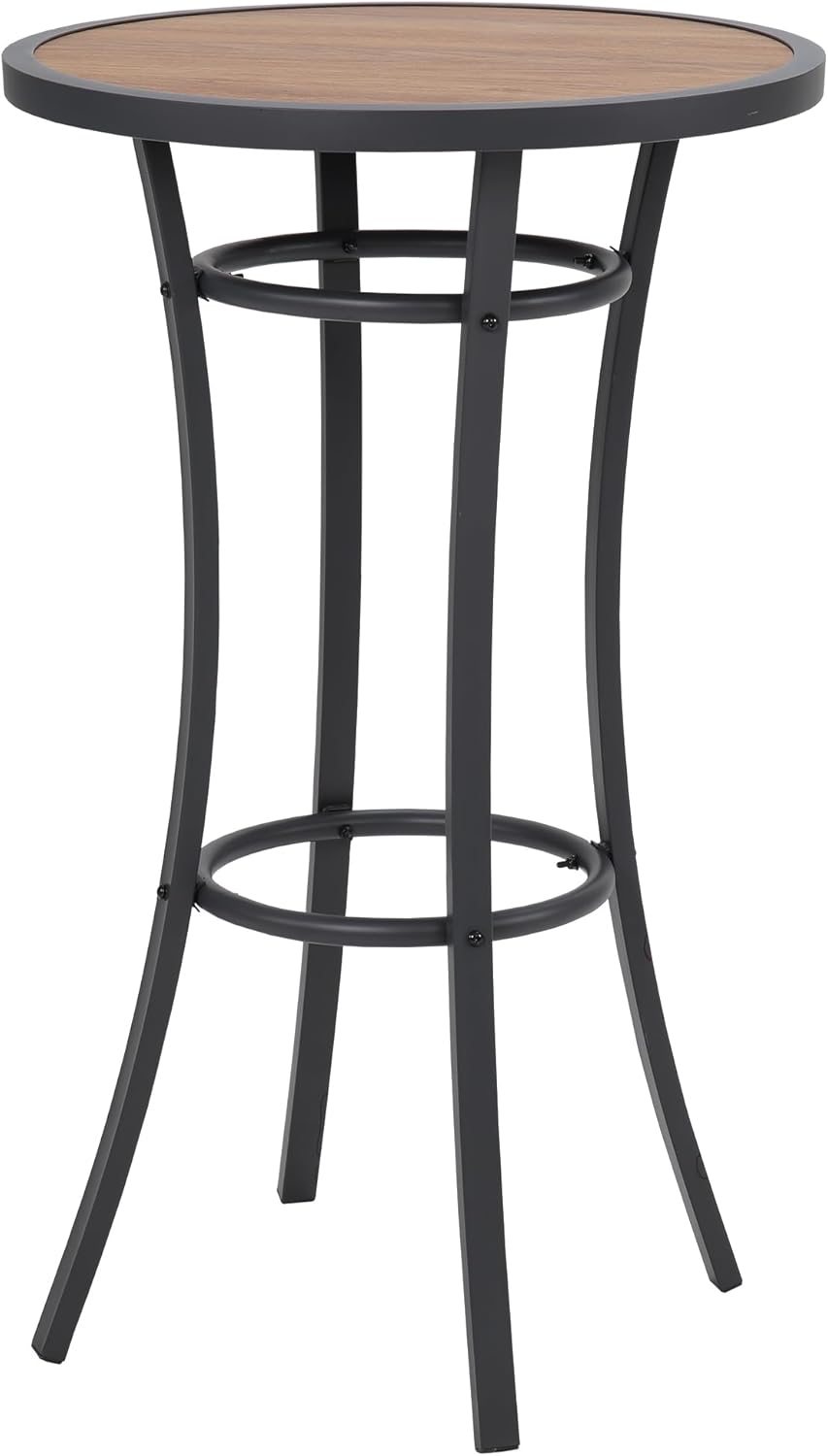 Outdoor Bar Height Bistro Table, 40-Inch Patio Bar Table Bistro Dining Table Pub Table with