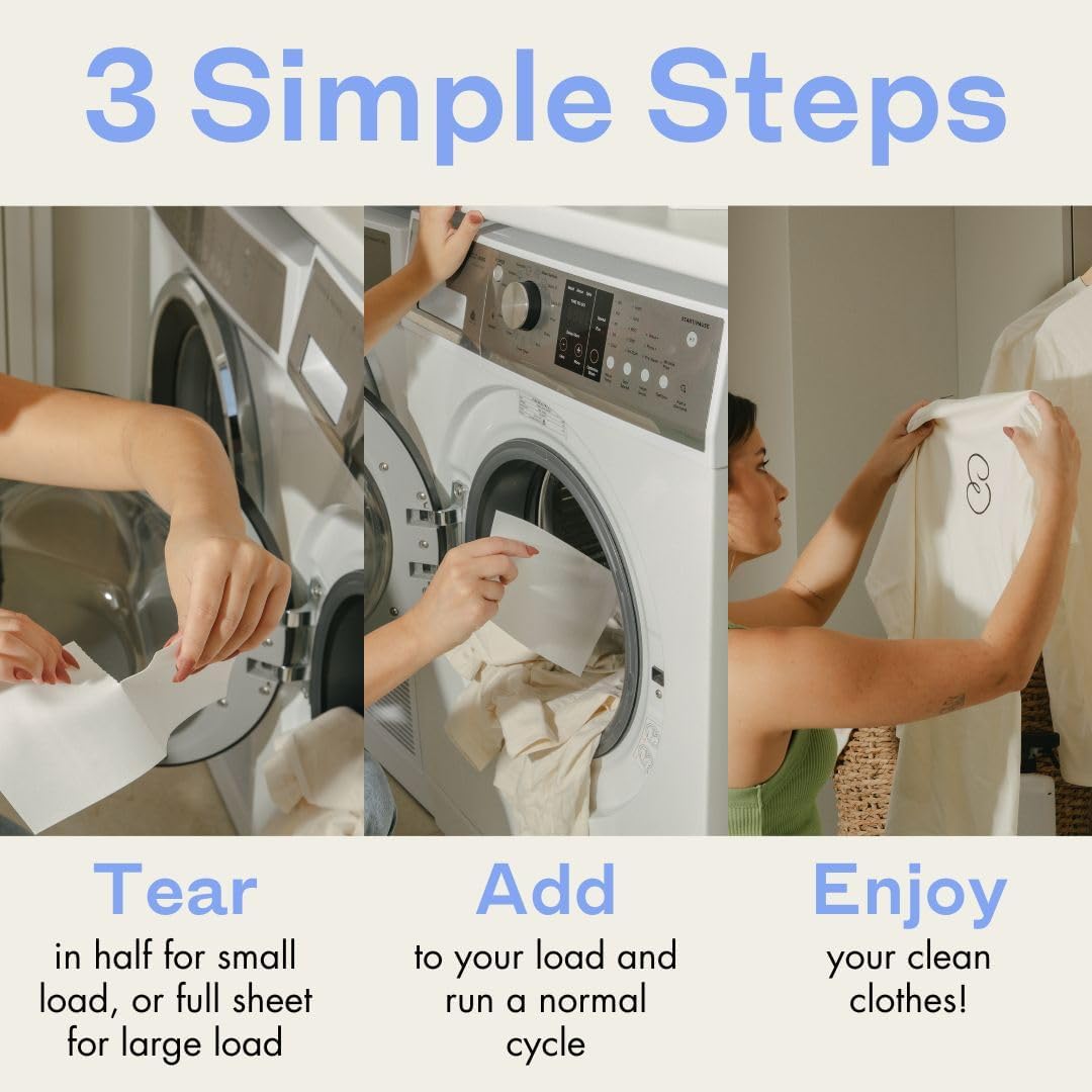 Skipper 50% LARGER Laundry Detergent Sheets Starter Kit (120 sheets / 240 loads) + Storage Tin
