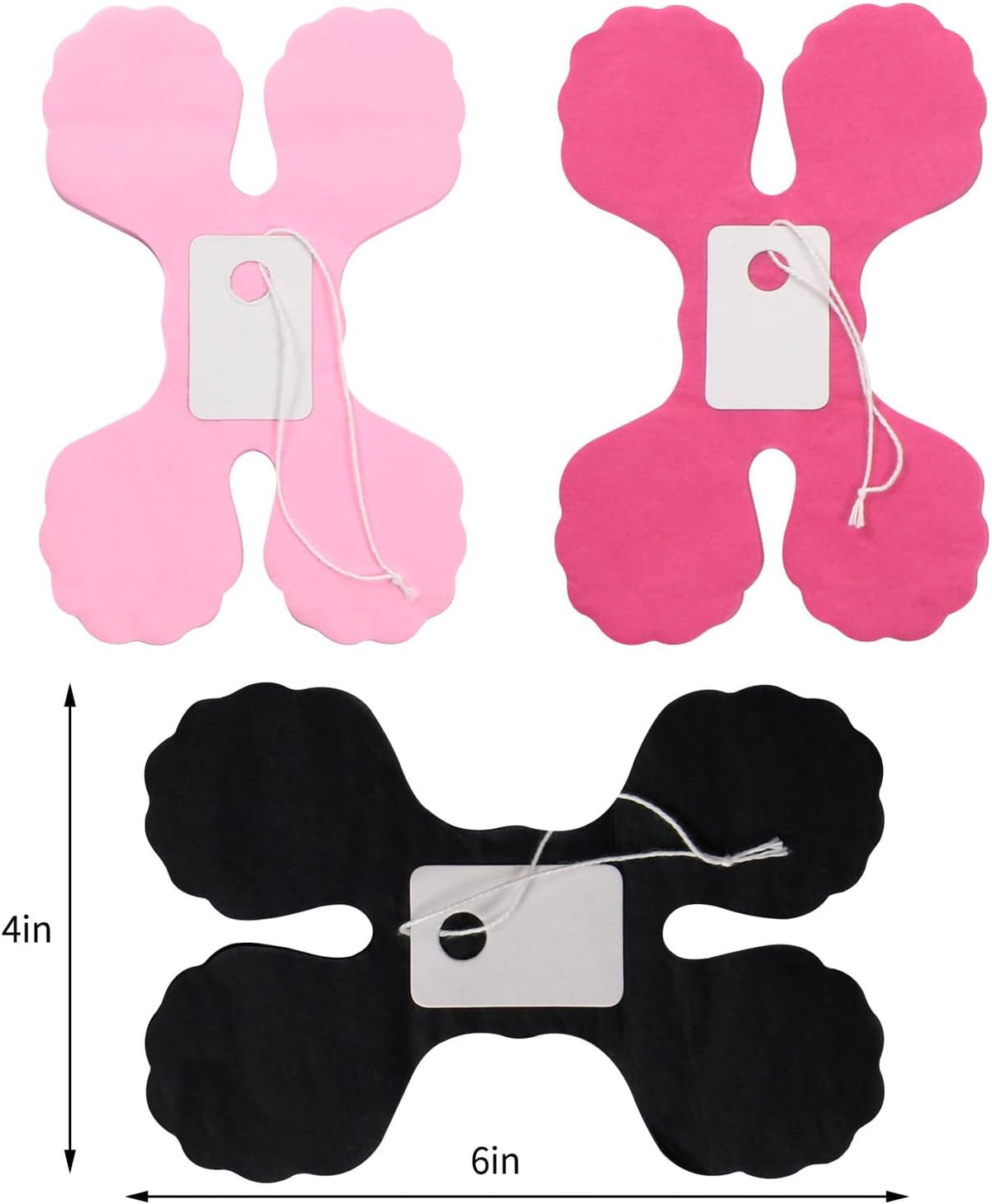 Hot Pink Black Party-Decorations Streamers Garland - 157Ft Four-Leaf Clover Hanging Banner, Wedding