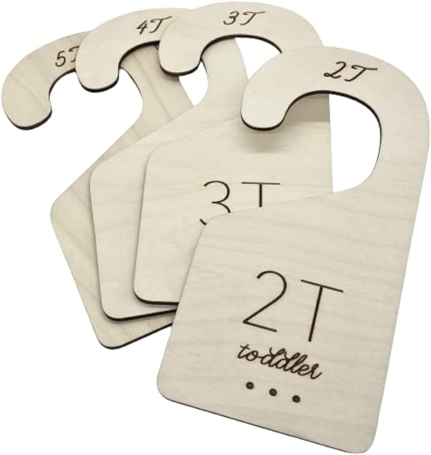 Loft Toddler Closet Dividers Durable Birch Kids Closet Organizer Timeless Etched Design for 2T-5T