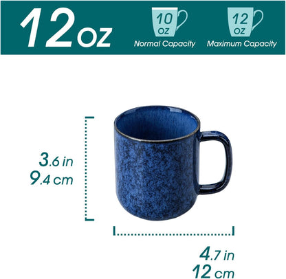 vancasso STARRY Coffee Mugs Set, 12 oz Ceramic Coffee Cups for Latte Hot Tea Cappuccino Cocoa Milk