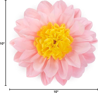 MISU Pink Purple Paper Flowers Tissue Paper Pom Poms Sunflower Daisy Flowers for Party Decorations
