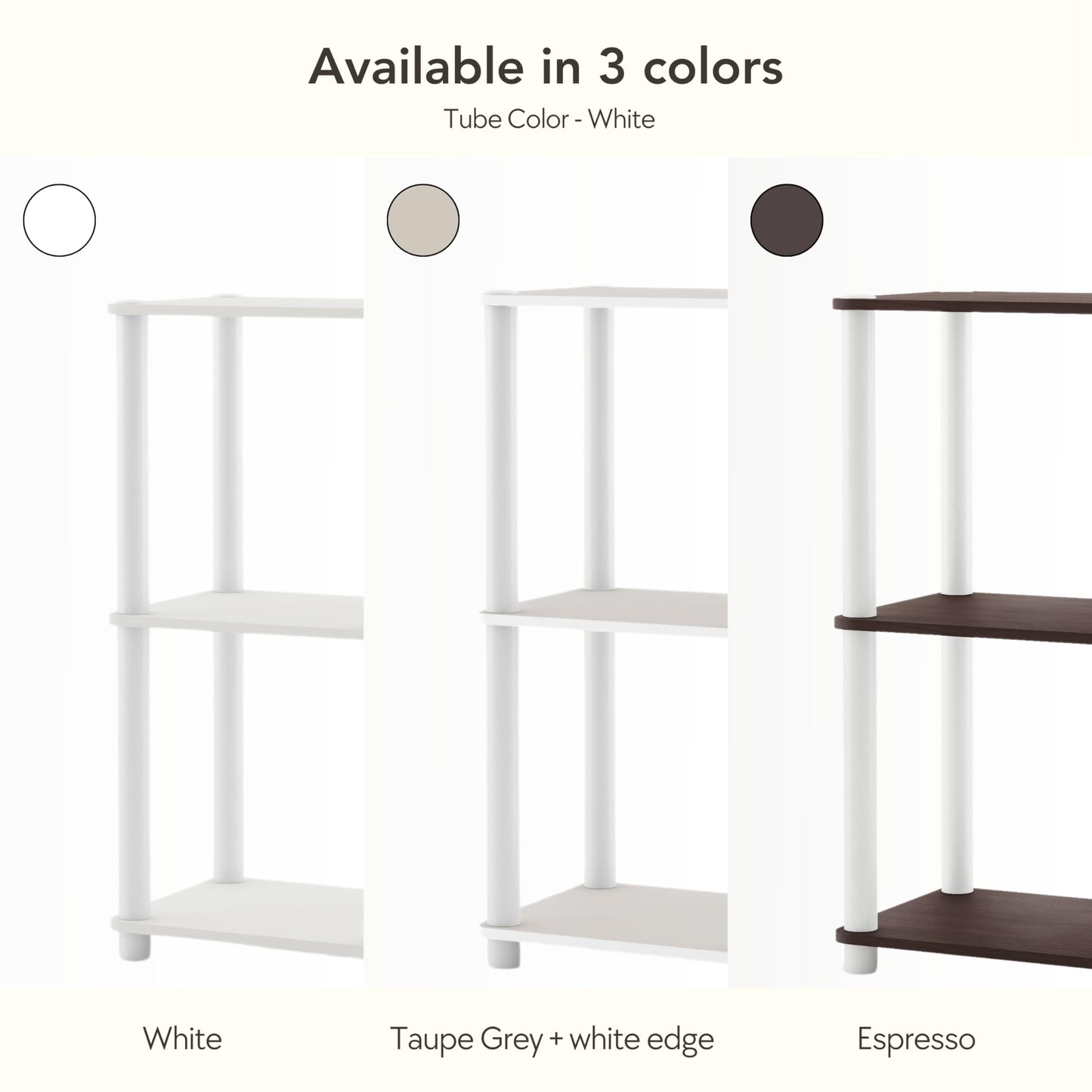 Homes: Inside + Out Apexa Modern 4-Cube Ladder Shelving Units, Collectibles Display Shelves, Easy