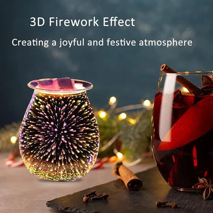 Dicimi 3D Candle Candle Warmer, Electric Oil Burner, Fragrance Warmer for Home Office Bedroom