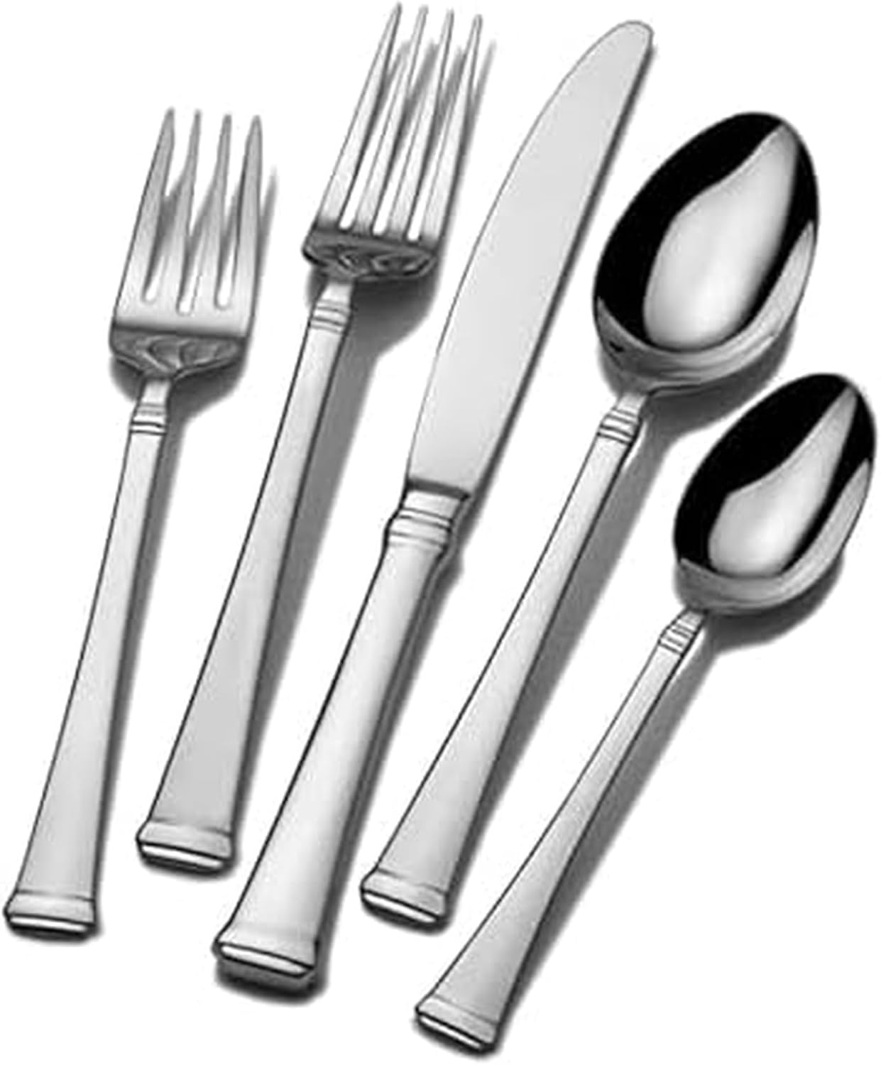 Mikasa Harmony 65-Piece Flatware Set for 12, 18/10 Stainless Steel Silverware with Forks, Knives
