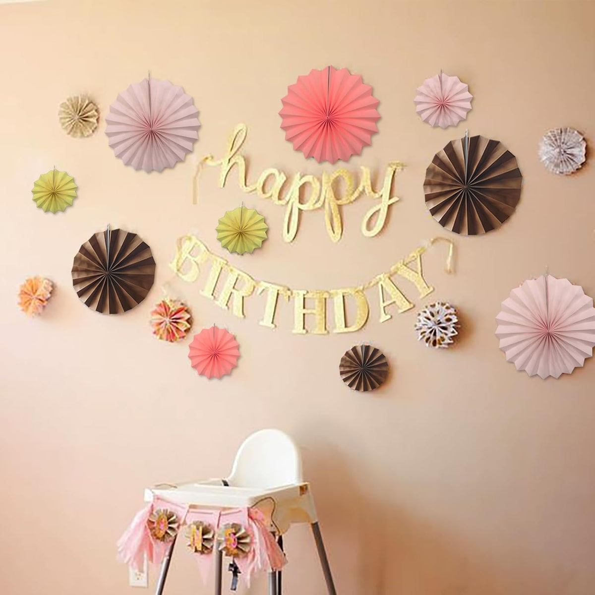 Brown Party Decorations,Brown Wedding Decorations for Party Events Accessories,Brown Birthday