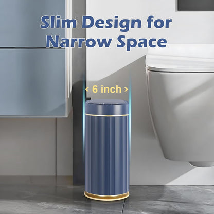 ELPHECO 2 Gallon Sensor Trash Can - 7.5L Waterproof Motion Sensor Trash Can, Automatic Bathroom