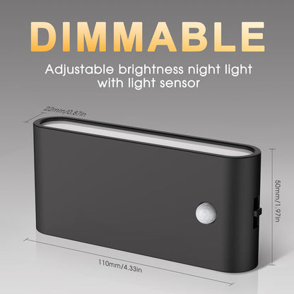 Briignite Motion Sensor Night Light, 2 Pack Motion Activation Night Lights Plug into Wall, Auto On